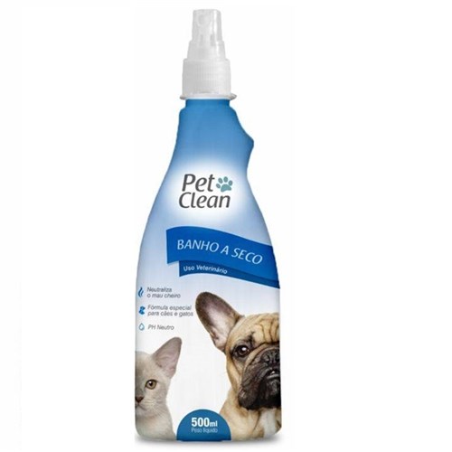 Banho a Seco Pet Clean Liquido para Cães e Gatos 500ml
