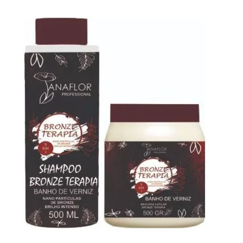 Banho de Verniz Kit Shampoo e Mascara Janaflor 500 Ml