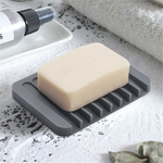 Banho flex¨ªvel Soap Silicone armazenamento Dish Titular Soapbox Placa Tray Box
