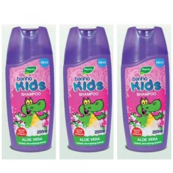 Banho Kids Aloe Vera Shampoo Infantil (Kit C/03)