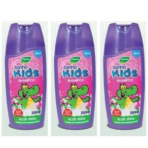 Banho Kids Aloe Vera Shampoo Infantil - Kit com 03