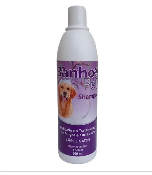Banho Pet 500 Ml Shampoo para Pulgas e Carrapatos - Syntec