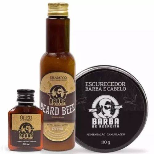 Barba de Respeito - Kit Escurecedor Barba e Cabelo