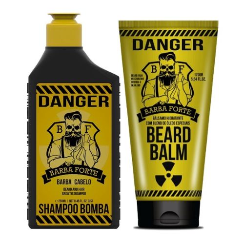 Barba Forte Kit Duo Danger - Shampoo Bomba 250ml + Balm 170g