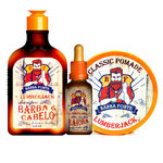 Barba Forte Kit Lumberjack Shampoo 170g Óleo 30ml Hair Pomade 120g