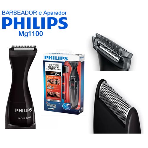 Barbeador Philips MG1100/16 Multigroom 2 em 1 à Prova D'Água