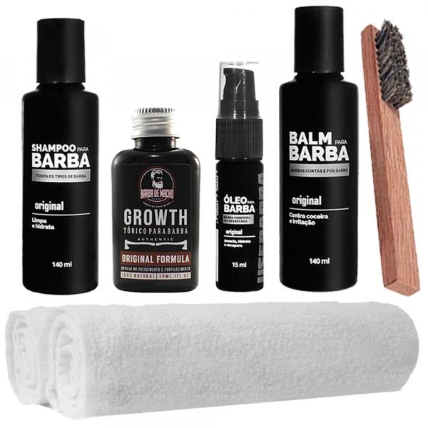 Barbearia Balm Óleo Tônico 2 Toalhas Shampoo Usebarba - Use Barba