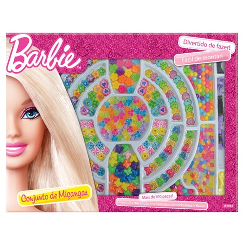 Barbie Caixa de Miçangas 100 Peças Fun Divirta se