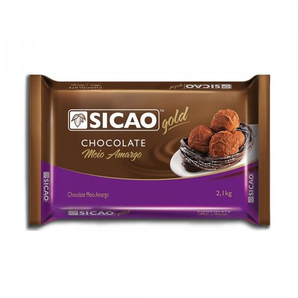 Barra de Chocolate Meio Amargo Gold 2,1kg - Sicao