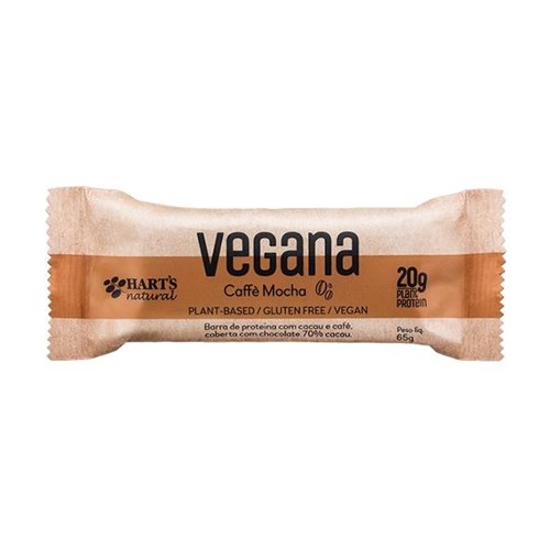 Barra de Proteína Vegana Caffè Mocha 65g - Harts Natural