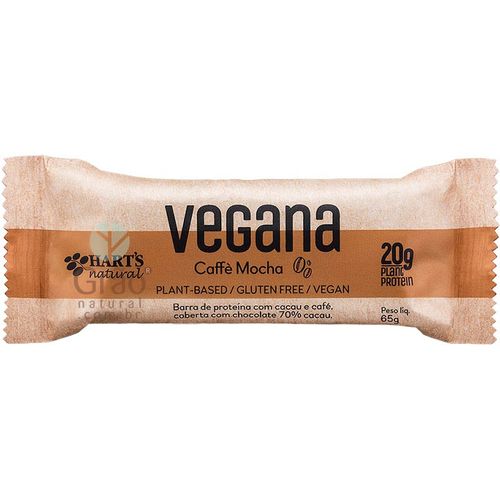 Barra de Proteína Vegana Caffé Mocha 65g Hart's Natural