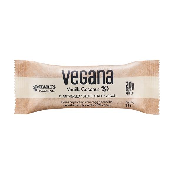 Barra de Proteína Vegana Vanilla Coconut 65g - Hart's Natural