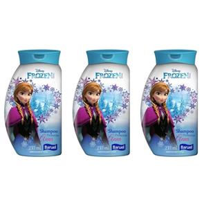 Baruel Princesa Frozen Shampoo 230ml - Kit com 03