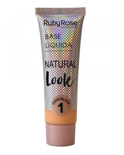 Base Líquida Natural Look HB-8051 Cor Chocolate 1 - Ruby Rose