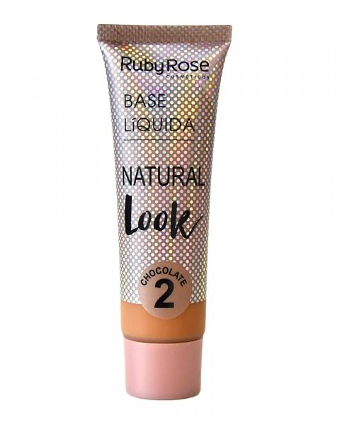 Base Líquida Natural Look HB-8051 Cor Chocolate 2 - Ruby Rose