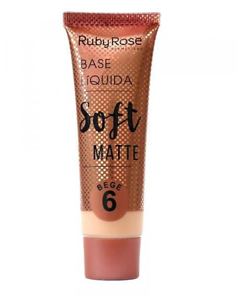 Base Líquida Soft Matte HB-8050 Cor Bege 6 - Ruby Rose