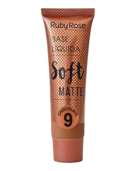 Base Líquida Soft Matte HB-8050 Cor Chocolate 9 - Ruby Rose
