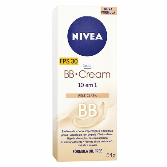 Base Nivea Bb Cream 5 em 1 Hidratante Fps10 Pele Clara 50ml