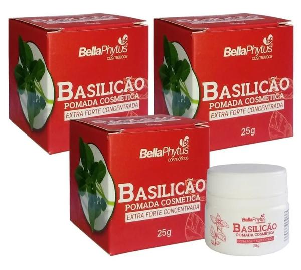 Basilicão Pomada Extra Forte Concentrada 25g Kit com 3 Unidades - Bellaphytus