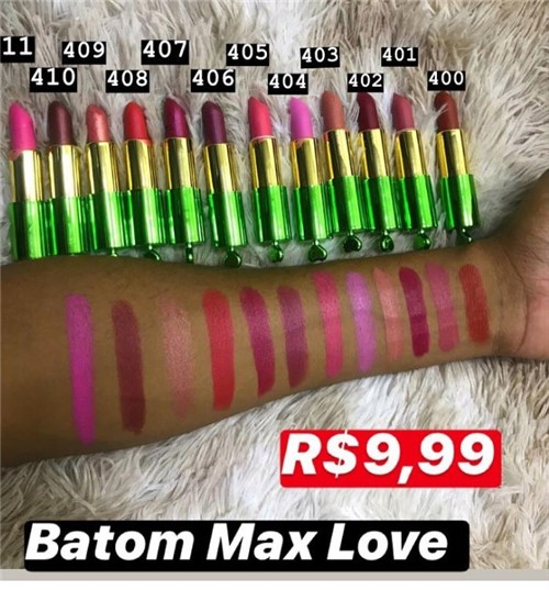 Batom Bastão Glow Vegano Max Love