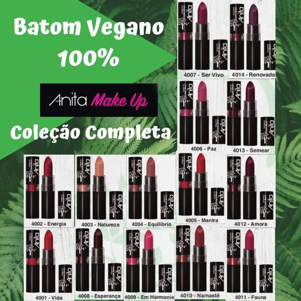 Batom Cremoso Anita - 100% Vegano Coleção Completa 14 Cores