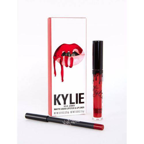 Batom Kylie Jenner Mary Jo K Kit com Lápis Lipsticks Matte
