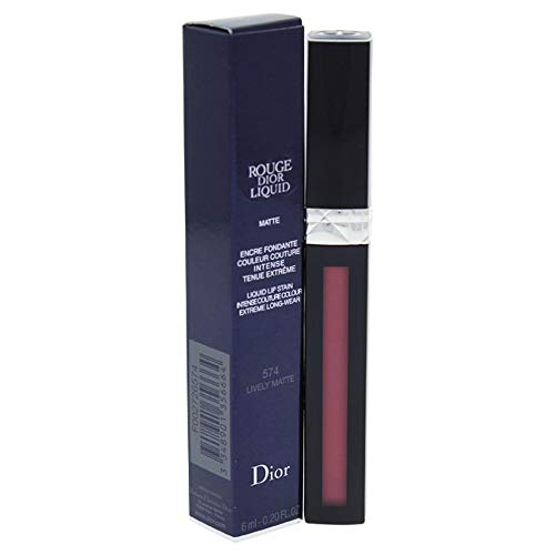 Batom Líquido Cremoso Rouge Dior 574 Lively Matte