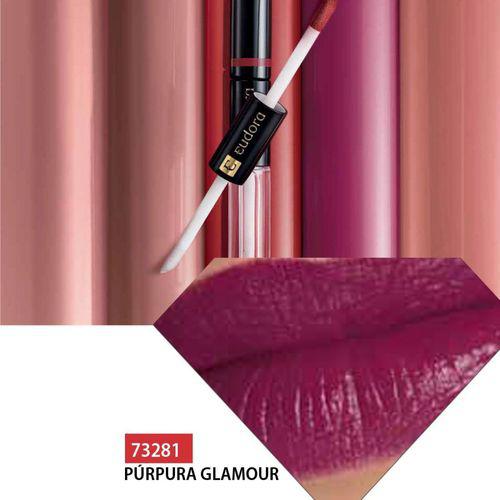 Batom Líquido Duo Lip Tint Eudora - Púrpura Glamour