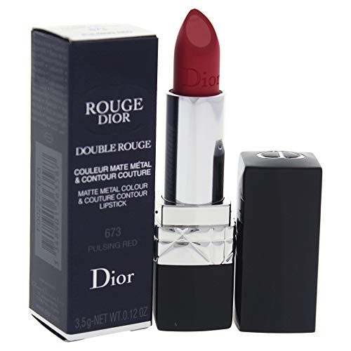 Batom Matte e Metálico Dior Double Rouge 673 Pulsing Red 3,5g