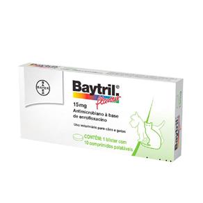 Baytril Flavour 015 Mg com 10 Comprimidos
