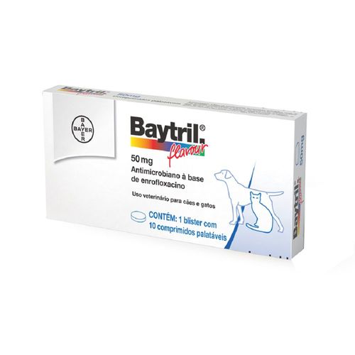 Baytril Flavour 050 Mg com 10 Comprimidos