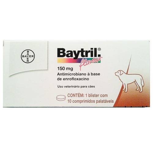 Baytril Flavour 150 Mg 10 Comprimidos