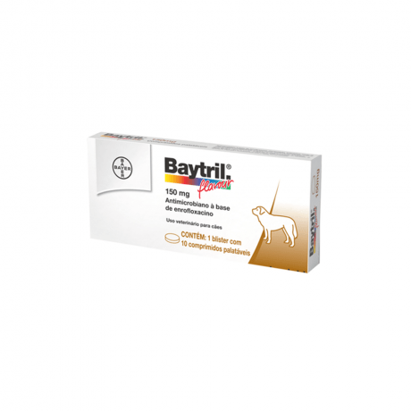 Baytril Flavour 150mg com 10 Comprimidos - Bayer