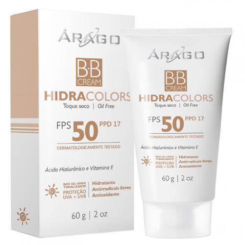Bb Cream Árago Dermocosméticos Hidracolors Fps 50 - Bege - 60g