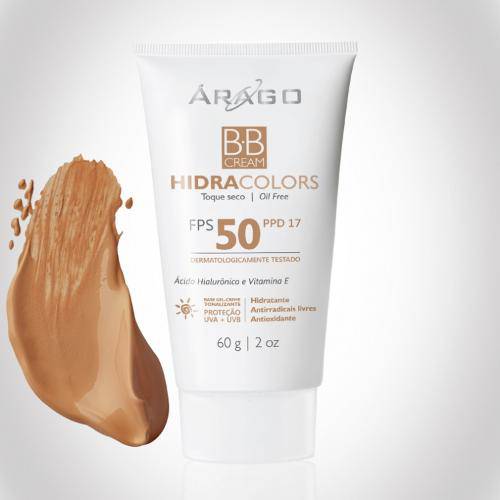 Bb Cream Árago Dermocosméticos Hidracolors Fps 50 - Bronze - 60g