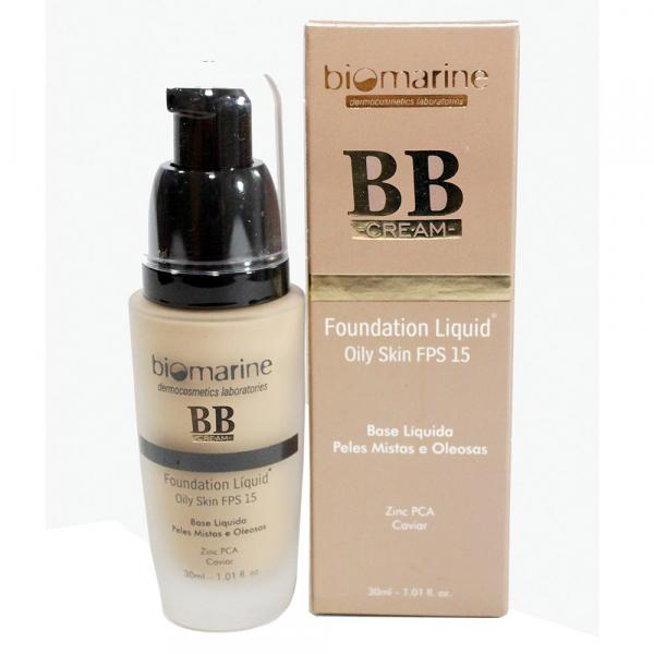 BB Cream Foundation Líquid Oily Skin FPS15 Biomarine - Base Facial