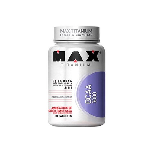 BCAA 3000 - 60 Cápsulas - Max Titanium