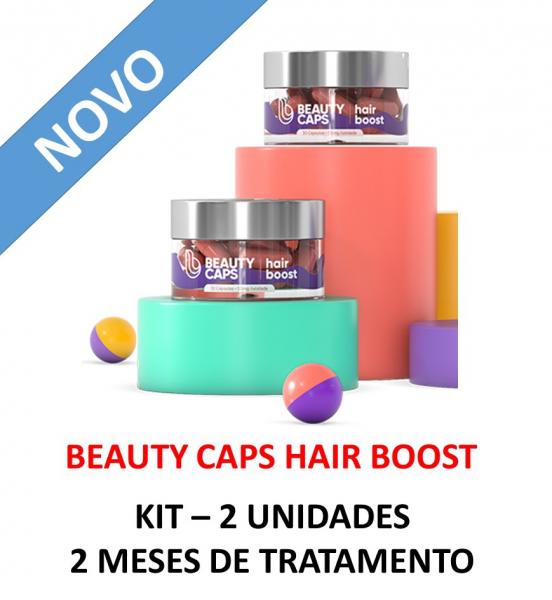 Beauty Caps Hair Boost - Novo - 1 vez ao dia - kit 2 Un. - 2 meses