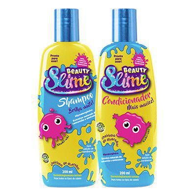 Beauty Slime - Kit Amarelo Neon - Shampoo + Condicionador