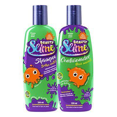 Beauty Slime - Kit Verde Neon - Shampoo + Condicionador