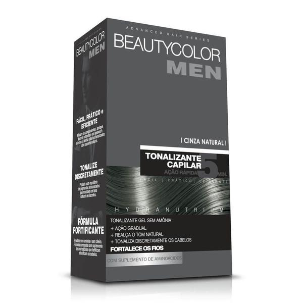 Beautycolor Men Creme Tonalizante Gel S/ Amônia Cinza Natural