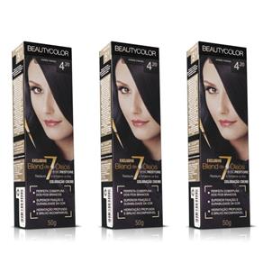 Beautycolor Tinta Creme 4.20 Violeta Intenso - Kit com 03