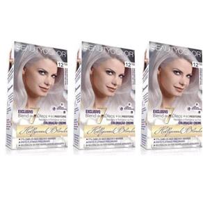 Beautycolor Tinta - Kit 12.122 Louro Ultra Claríssimo Extra Violeta - Kit com 03
