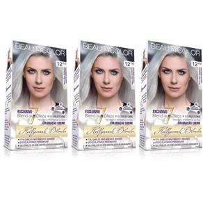 Beautycolor Tinta - Kit 12.112 Louro Ultra Claríssimo Extra Cinza - Kit com 03