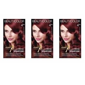 Beautycolor Tinta - Kit 4.66 Vermelho Profundo - Kit com 03