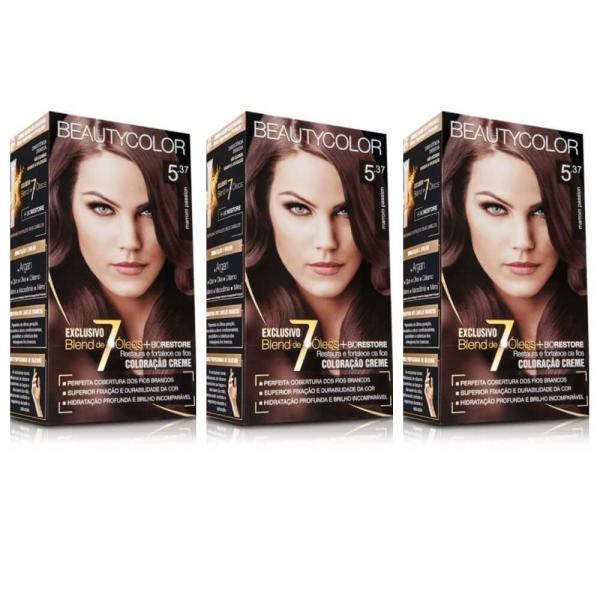 Beautycolor Tinta Kit 5.37 Marrom Passion (Kit C/03)