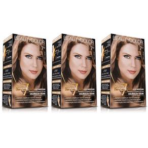Beautycolor Tinta - Kit 7.0 Louro Natural - Kit com 03