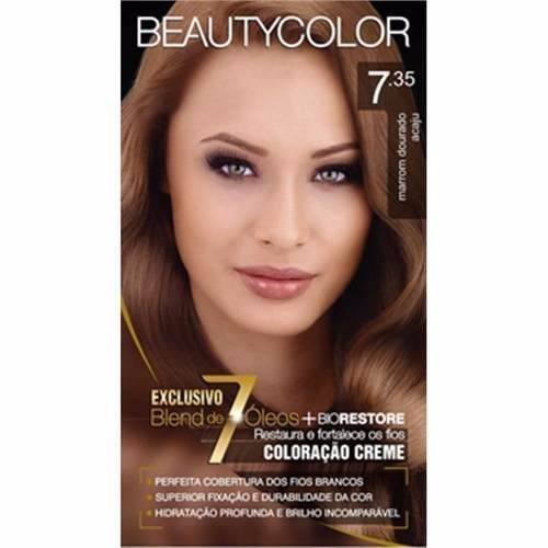 Beautycolor Tinta Kit 7.35 Marrom Dourado Acaju (Kit C/06)