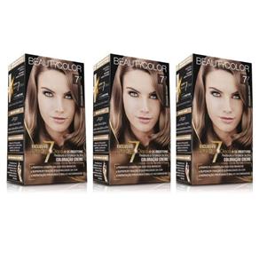 Beautycolor Tinta - Kit 7.7 Marrom Dourado - Kit com 03