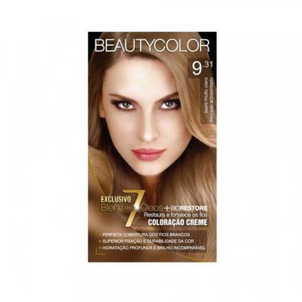 Beautycolor Tinta Kit 9.31 Louro Muito Claro Dourado Acinzentado